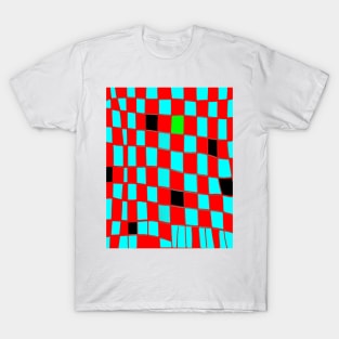 Funky check red n blue T-Shirt